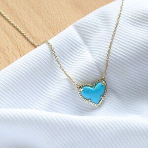 Kendra Scott - Ari Heart Gold Turquoise Magnesite Pendant Necklace